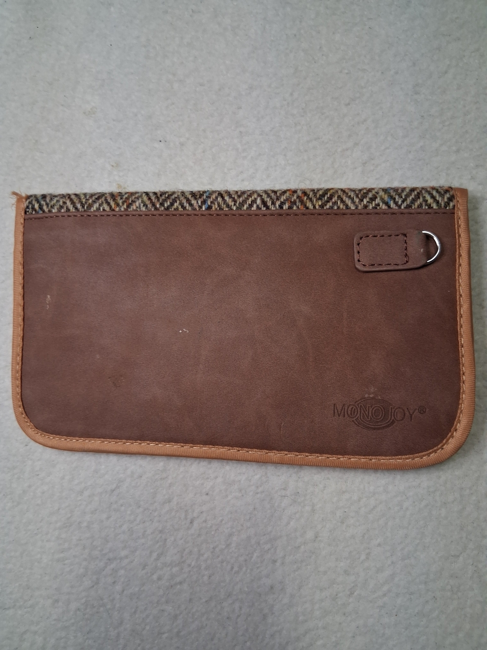 Harris Tweed Brown Herringbone Clutch Wallet - Picture 7 of 11